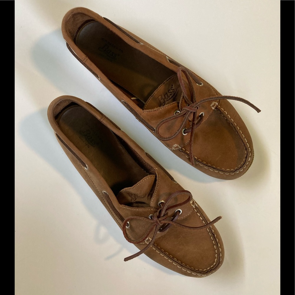 GHBass Co, leather deck shoe, 11M. $50.